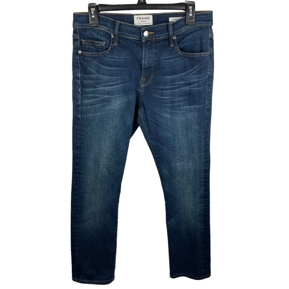 Frame | Blue Sierra Wash L’Homme Skinny Slim Leg Jeans - Picture 1 of 10